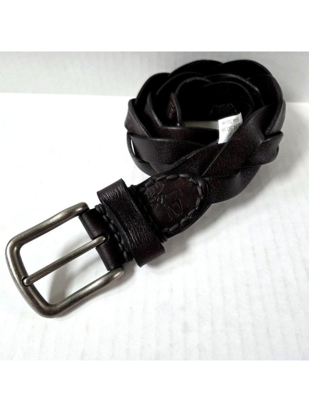Vintage Abercrombie & Fitch Womens Belt L / XL Brown Wide Braided Leather Boho
